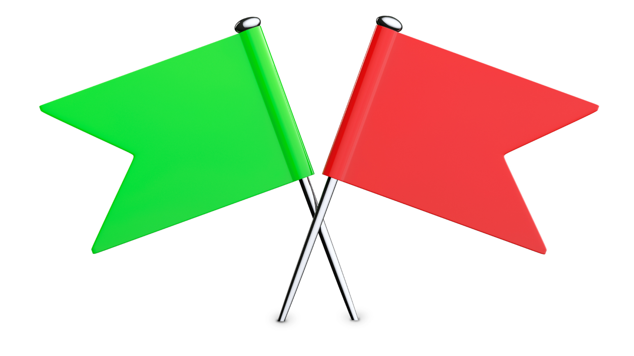 red flags and green flags