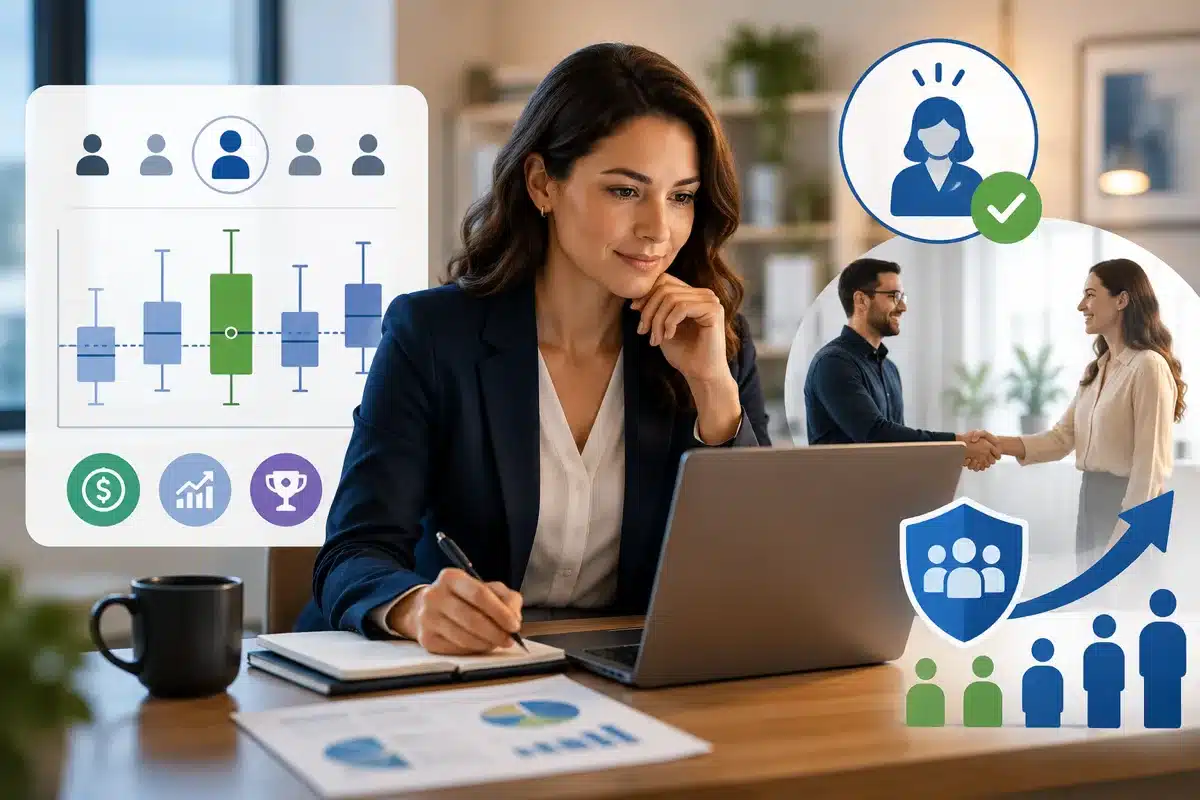 Visionary CEO reviewing EOS Integrator salary benchmarking data